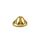 ANEL NOSSA SRA APARECIDA OVAL FOLHEADA A OURO 18K