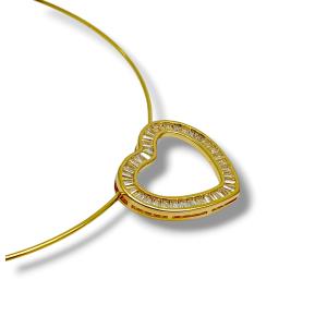 GARGANTILHA ARO CORAÇÃO  KIT  FOLHEADO A OURO 18K 