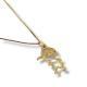 GARGANTINHA MENINO FOLHEADA A OURO 18K - 45CM