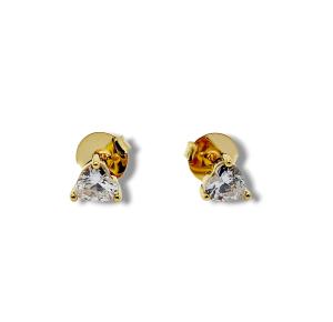 BRINCO CORAÇÃO PEQ FOLHEADO A OURO 18K - 4MM