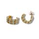 ARGOLA PELOLAS FOLHEADO A OURO 18K - 2,4CM