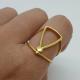 ANEL NOSSA SRA APARECIDA LISO FOLHEADO A OURO 18K