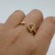 ANEL ABERT CORA FOLHEADO A OURO 18K