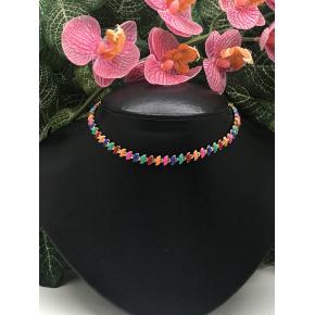 CHOKER COLORS FOLHEADO A OURO 18K 