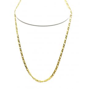 Corrente Masculina Laminada 1x1 Folheada a Ouro 18K