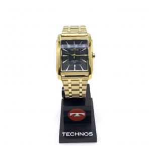 Relógio Technos Classic Executive Quadrado 50M Dourado e Preto