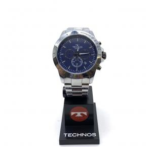 Relógio Technos Ceramic Prata com Azul