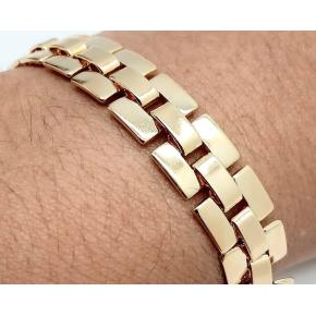 PULSEIRA CALVIN FOLHEADA A OURO 18K