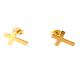 BRINCO CRUZ FOLHEADO A OURO 18K - 1,2MM