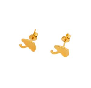 BRINCO GUARDA-CHUVA FOLHEADO A OURO 18K - 10MM