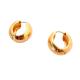 BRINCO ARGOLA LIS GROSSA FOLHEADA A OURO 18K 