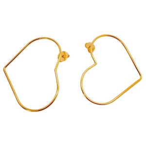 BRINCO CORACAO FOLHEADO A OURO 18K - 5,3 CM