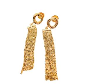 BRINCO FRANJA REDON FOLHEADO A OURO 18K - 7,2CM