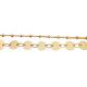 PULSEIRA DUPLA REDONDA FOLHEADA A OURO 18K - 20,5CM