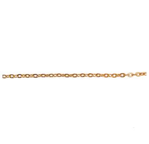 PULSEIRA ELOS OVAIS FOLHEADO A OURO 18K -  19CM