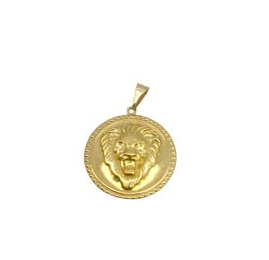 PINGENTE LEÃO FOLHEADO A OURO 18K -  2,4CM