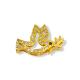 PINGENTE PASSARO FOLHEADO A OURO 18K - 2,2CM