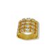 ANEL QUADRADO  FOLHEADO A OURO 18K 