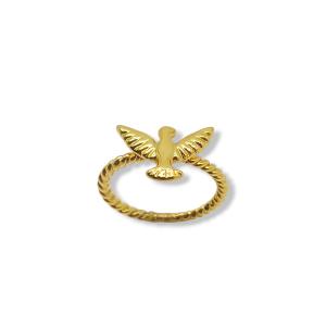 ANEL ESPIRITO SANTO FOLHEADO A OURO 18K