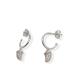 BRINCO ARGOLA DENTE DE LEÃO PRATA - 1,1CM