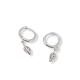 ARGOLA PING FOLHA PRATA 925 - 1,2CM