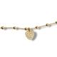 PULSEIRA CORA BOLAS FOLHEADA A OURO 18K - 20,4CM