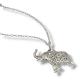 GARGANTILHA ELEFANTE PRATA 925 - 44CM