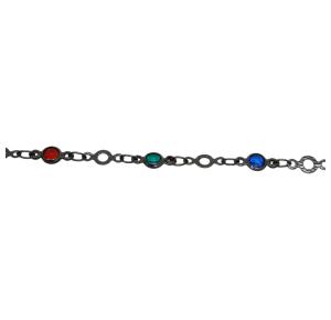 PULSEIRA COLOR BANHADA Á RÓDIO - 17CCM