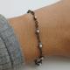 PULSEIRA PEROLA BANHADA Á RÓDIO -14,4CM