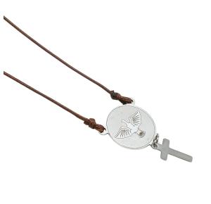 GARGANTILHA ESPIRITO SANTOS COURO -45CM