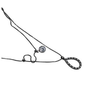 GARGANTILHA GOTA BANHADA Á RÓDIO - 44CM