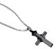 GARGANTILHA PING CRUZ AÇO INOX - 44CM