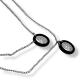 ESCAPULÁRIO OVAL CRISTO AÇO INOX -  60CM