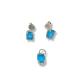 CONJUNTO TREVO BRAANCO FOLHEADO A OURO 18K 