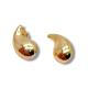 BRINCO GOTA FOLHEADO  A OURO 18K - 3CM
