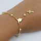 PULSEIRA TERÇO PEROLA FOLHEADA A OURO 18K - 17CM