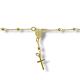 PULSEIRA TERÇO DELICADA FOLHEADA A OURO 18K - 18CM