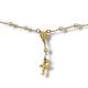PULSEIRA TERÇO PEROLA FOLHEADA A OURO 18K - 17CM