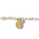 PULSEIRA NOSSA SRA APA FOLHEADA A OURO 18K - 19CM