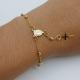 PULSEIRA TERÇO DELICADA FOLHEADA A OURO 18K - 18CM