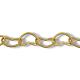 PULSEIRA ELOS CORA FOLHEADA A OURO 18K - 21CM