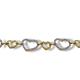 PULSEIRA CORAÇÃO FOLHEADA A OURO 18K - 20CM
