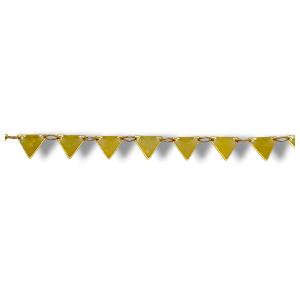 PULSEIRA TRIANGULO FOLHEADA A OURO 18K - 22CM