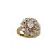 ANEL REDONDO PEDRAS FOLHEADO A OURO 18K 