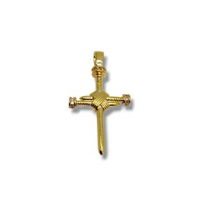 PINGENTE CRUZ DETALHES FOLHEADO A OURO 18K - 