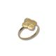 ANEL TREVO FOLHEADO A OURO 18K 