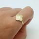 ANEL TREVO FOLHEADO A OURO 18K 