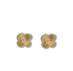 BRINCO TREVO MEDIO FOLHEADO A OURO 18K - 1,2CM