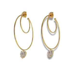 ARGOLA PING  FOLHEADO A OURO 18K - 5CM