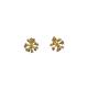 BRINCO FLOCO NEVE FOLHEADO A OURO 18K - 1CM